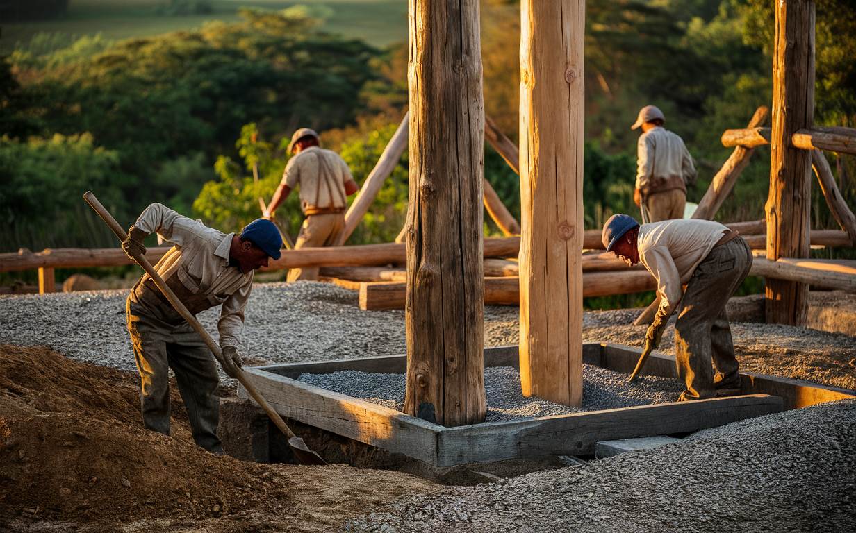 Jak przygotować fundament pod słup drewniany